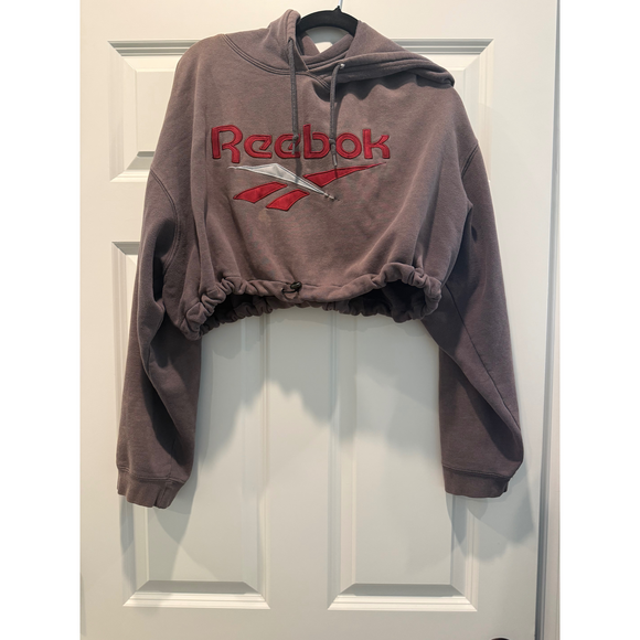 Reebok Tops - Reebok Cropped Hoodie Sweatshirt